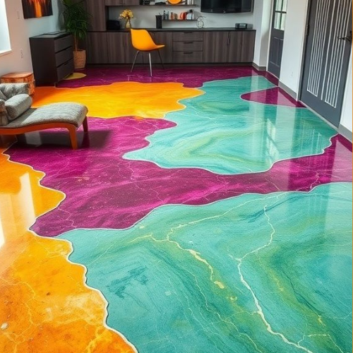 TEXTILE BARRISOL METALLIC EPOXY FLOORING